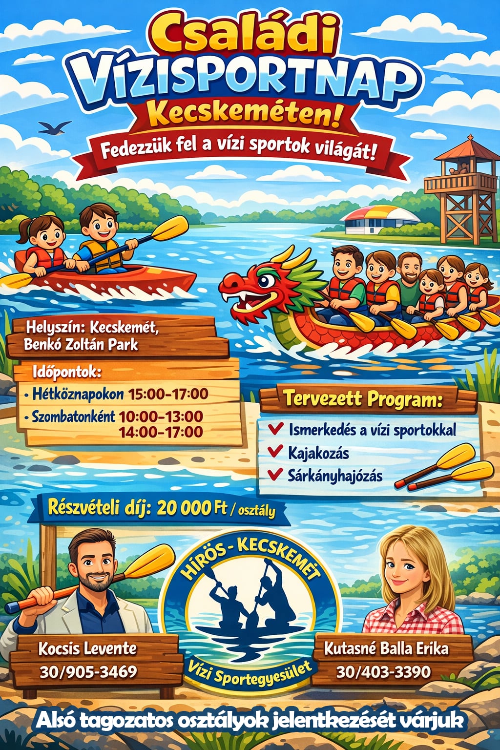 Családi vízisportnap Kecskeméten